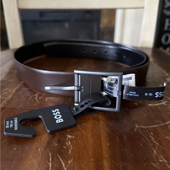mens black hugo boss belt